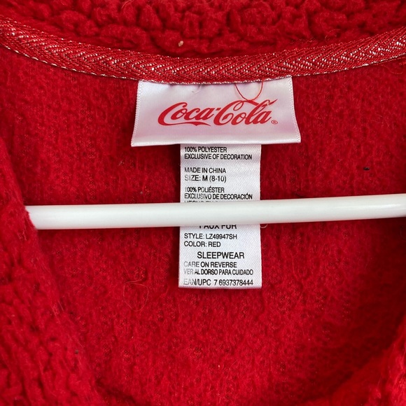 Coca Cola Pajama Shirt Red Medium - Picture 3 of 3